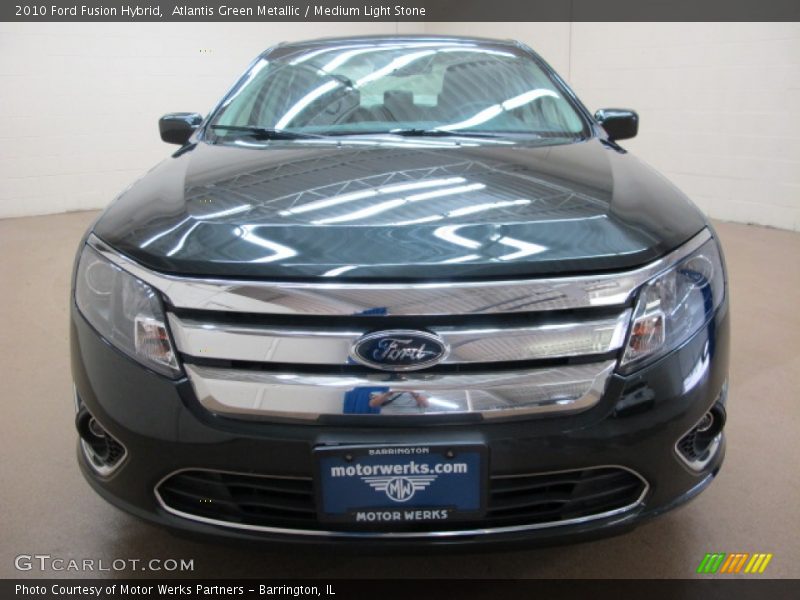 Atlantis Green Metallic / Medium Light Stone 2010 Ford Fusion Hybrid