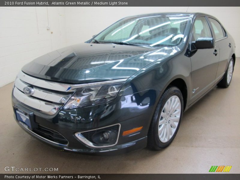 Atlantis Green Metallic / Medium Light Stone 2010 Ford Fusion Hybrid