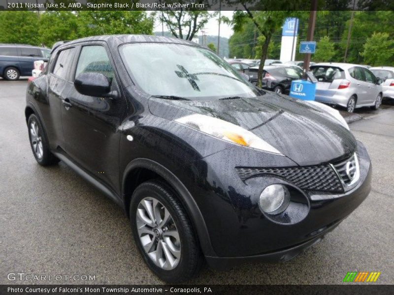 Sapphire Black / Black/Red w/Silver Trim 2011 Nissan Juke SL AWD