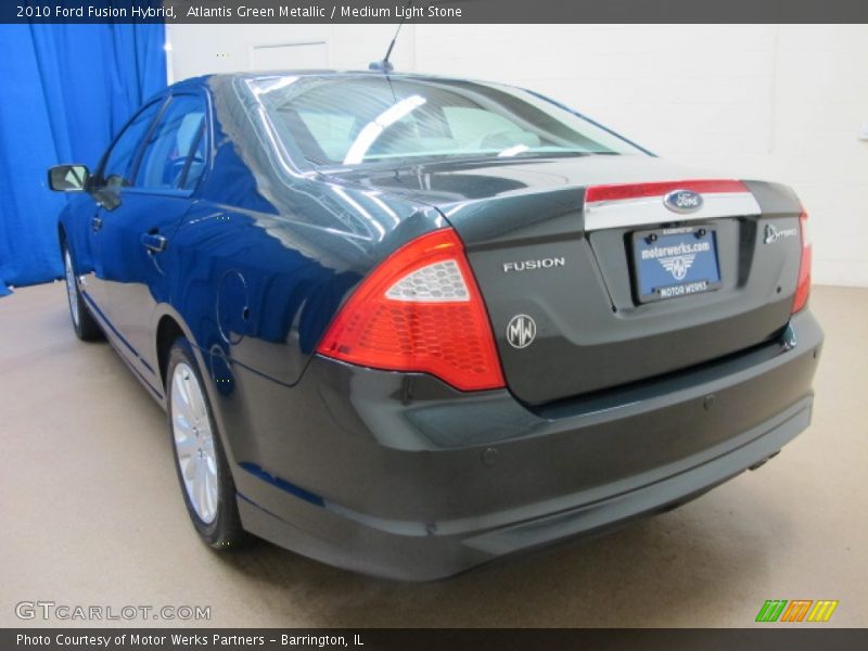 Atlantis Green Metallic / Medium Light Stone 2010 Ford Fusion Hybrid