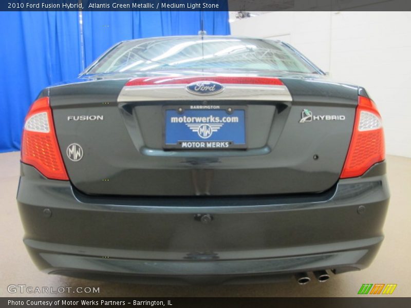 Atlantis Green Metallic / Medium Light Stone 2010 Ford Fusion Hybrid