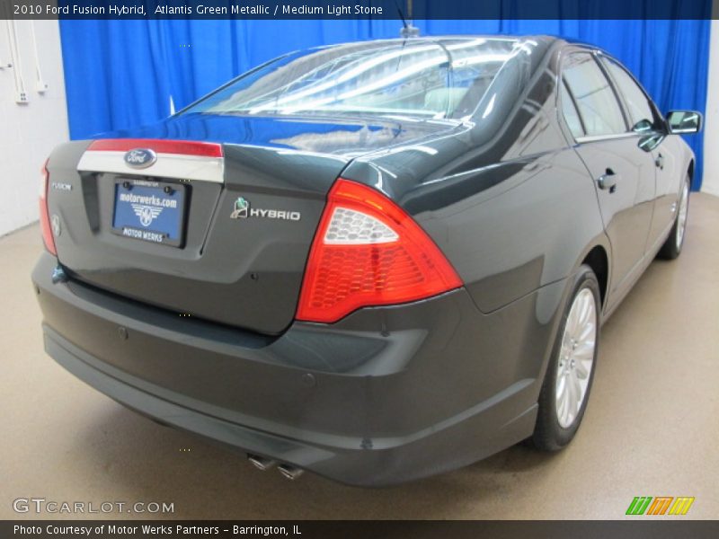 Atlantis Green Metallic / Medium Light Stone 2010 Ford Fusion Hybrid