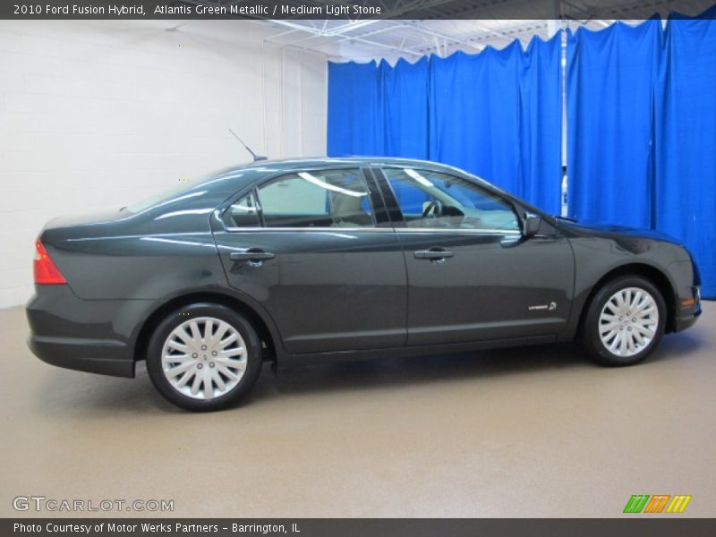 Atlantis Green Metallic / Medium Light Stone 2010 Ford Fusion Hybrid