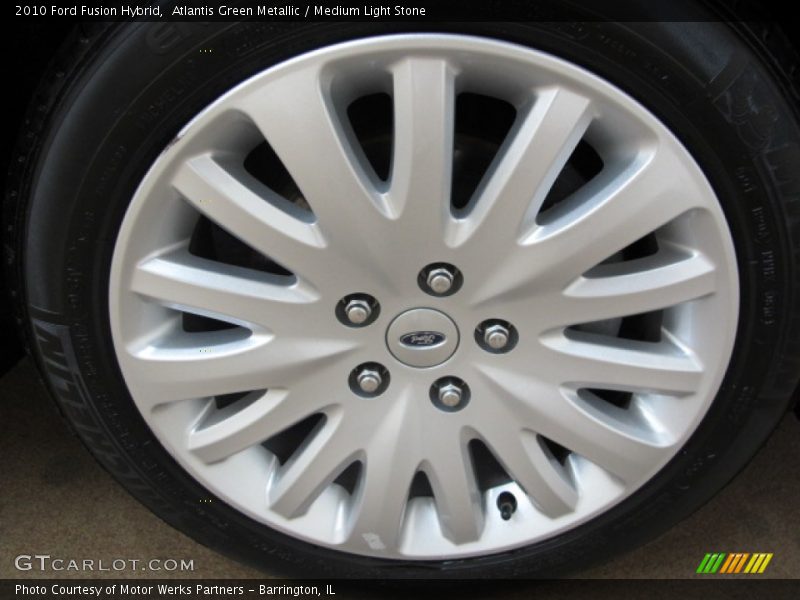 Atlantis Green Metallic / Medium Light Stone 2010 Ford Fusion Hybrid