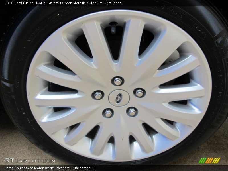 Atlantis Green Metallic / Medium Light Stone 2010 Ford Fusion Hybrid