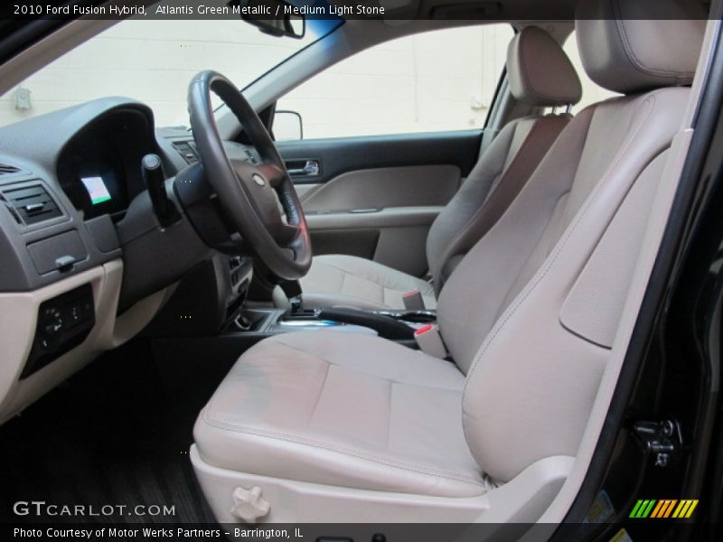 Atlantis Green Metallic / Medium Light Stone 2010 Ford Fusion Hybrid