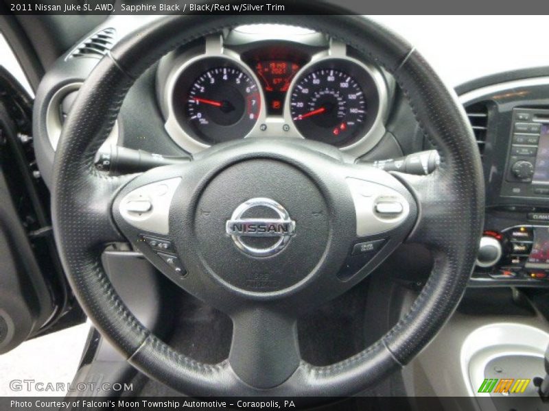 Sapphire Black / Black/Red w/Silver Trim 2011 Nissan Juke SL AWD