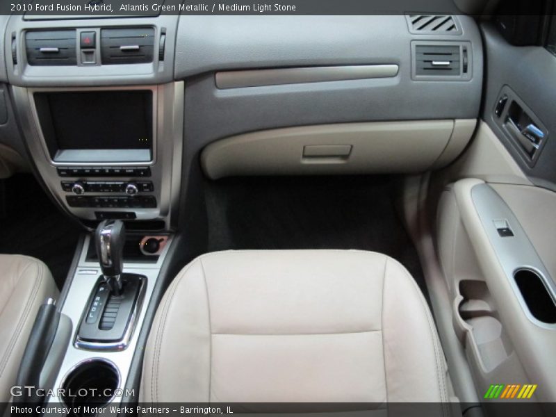 Atlantis Green Metallic / Medium Light Stone 2010 Ford Fusion Hybrid