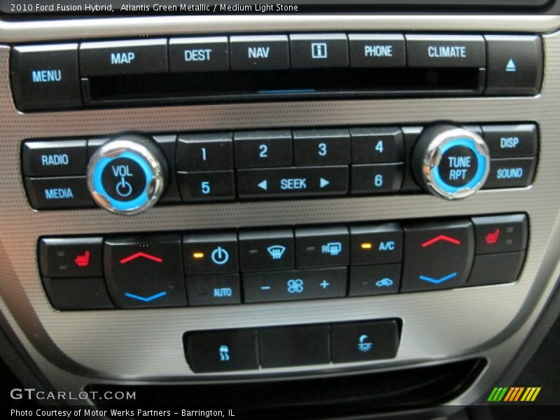Atlantis Green Metallic / Medium Light Stone 2010 Ford Fusion Hybrid