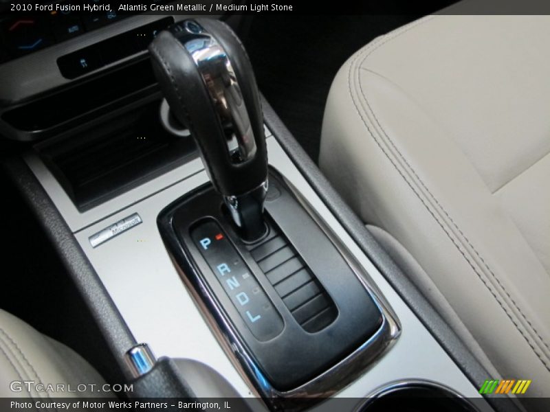 Atlantis Green Metallic / Medium Light Stone 2010 Ford Fusion Hybrid