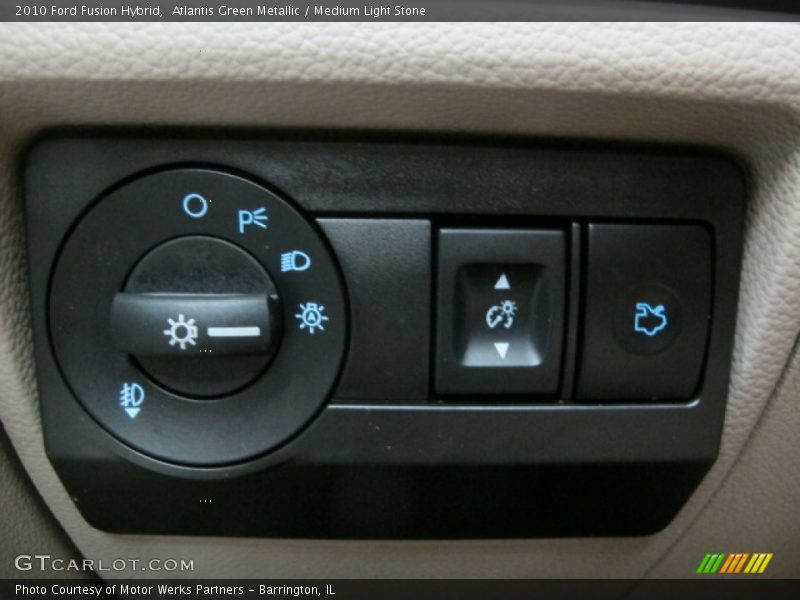 Atlantis Green Metallic / Medium Light Stone 2010 Ford Fusion Hybrid