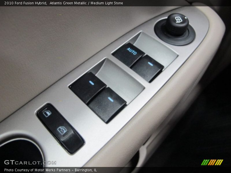 Atlantis Green Metallic / Medium Light Stone 2010 Ford Fusion Hybrid
