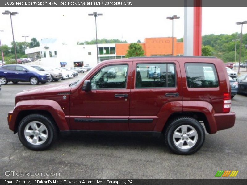 Red Rock Crystal Pearl / Dark Slate Gray 2009 Jeep Liberty Sport 4x4