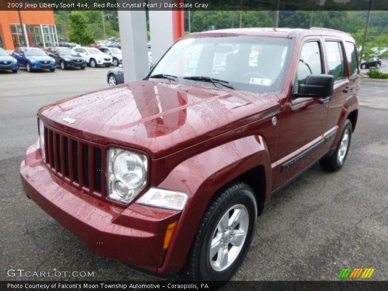 Red Rock Crystal Pearl / Dark Slate Gray 2009 Jeep Liberty Sport 4x4