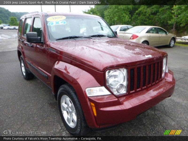 Red Rock Crystal Pearl / Dark Slate Gray 2009 Jeep Liberty Sport 4x4
