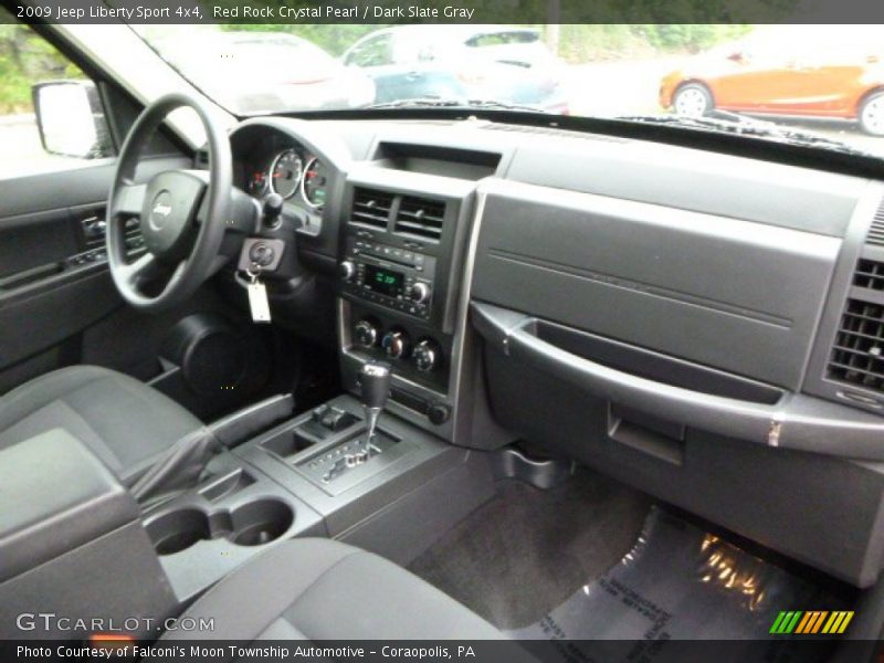 Red Rock Crystal Pearl / Dark Slate Gray 2009 Jeep Liberty Sport 4x4