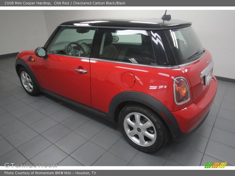 Chili Red / Checkered Carbon Black/Black 2008 Mini Cooper Hardtop