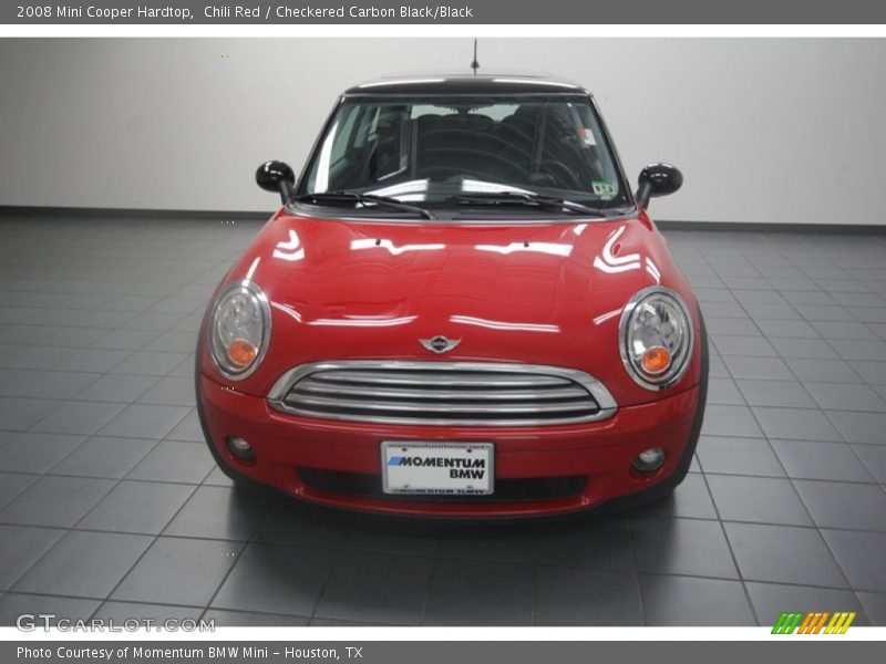 Chili Red / Checkered Carbon Black/Black 2008 Mini Cooper Hardtop