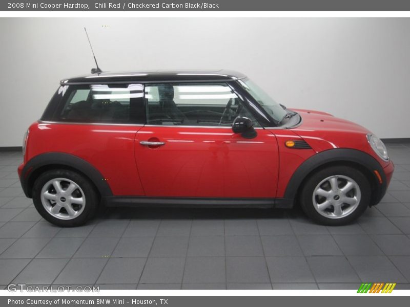 Chili Red / Checkered Carbon Black/Black 2008 Mini Cooper Hardtop