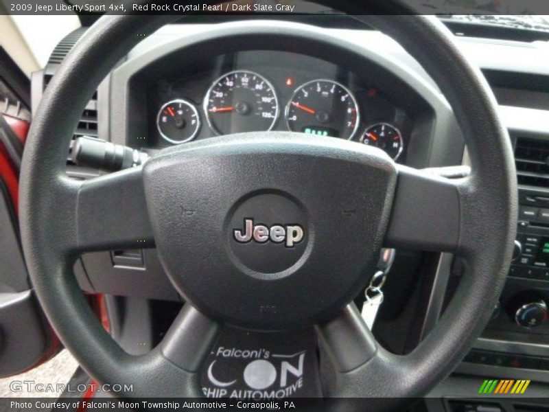 Red Rock Crystal Pearl / Dark Slate Gray 2009 Jeep Liberty Sport 4x4