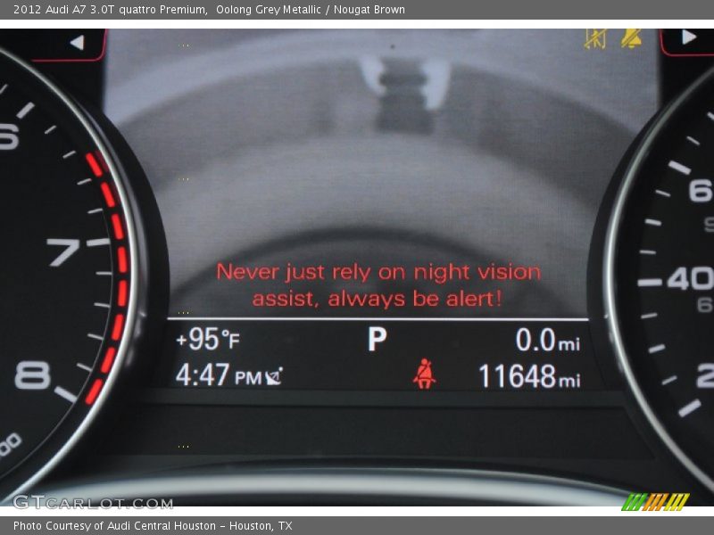 Oolong Grey Metallic / Nougat Brown 2012 Audi A7 3.0T quattro Premium