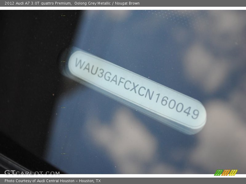 Oolong Grey Metallic / Nougat Brown 2012 Audi A7 3.0T quattro Premium