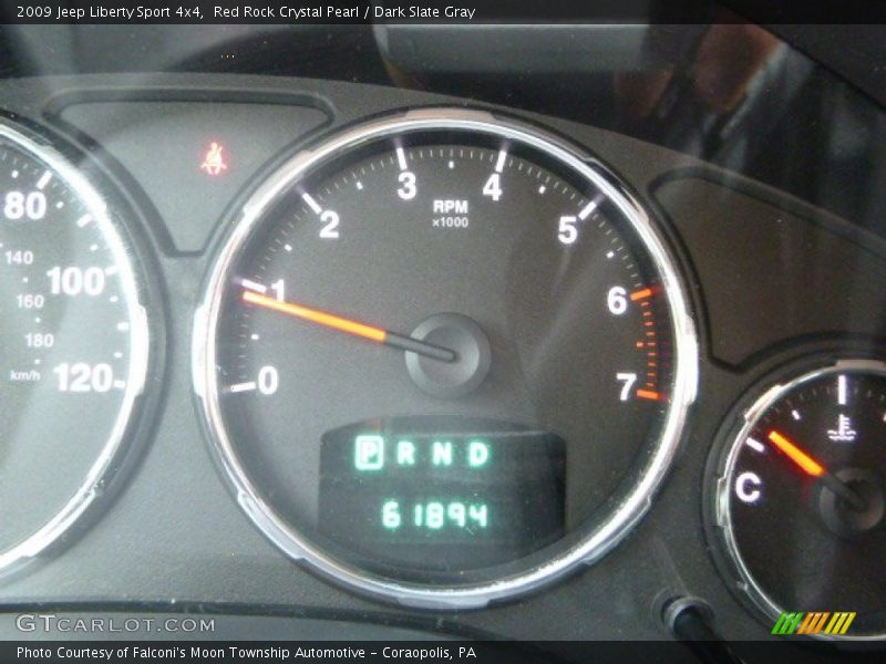 Red Rock Crystal Pearl / Dark Slate Gray 2009 Jeep Liberty Sport 4x4