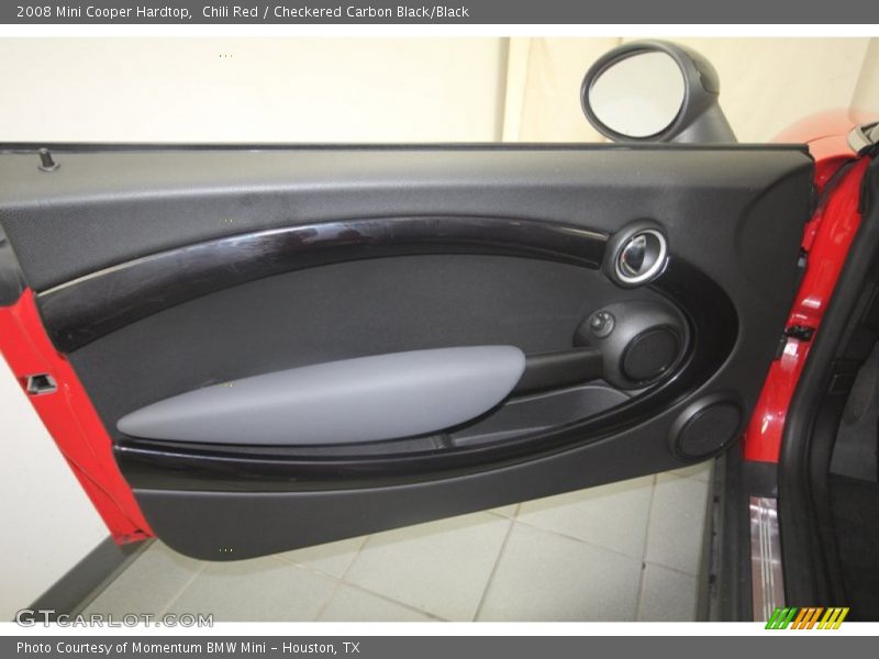Chili Red / Checkered Carbon Black/Black 2008 Mini Cooper Hardtop