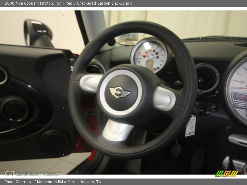 Chili Red / Checkered Carbon Black/Black 2008 Mini Cooper Hardtop