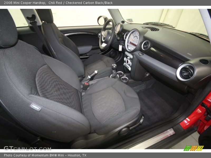 Chili Red / Checkered Carbon Black/Black 2008 Mini Cooper Hardtop