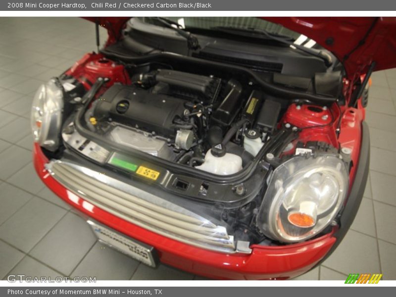 Chili Red / Checkered Carbon Black/Black 2008 Mini Cooper Hardtop