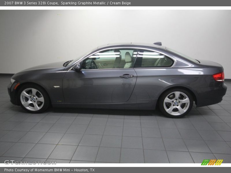 Sparkling Graphite Metallic / Cream Beige 2007 BMW 3 Series 328i Coupe