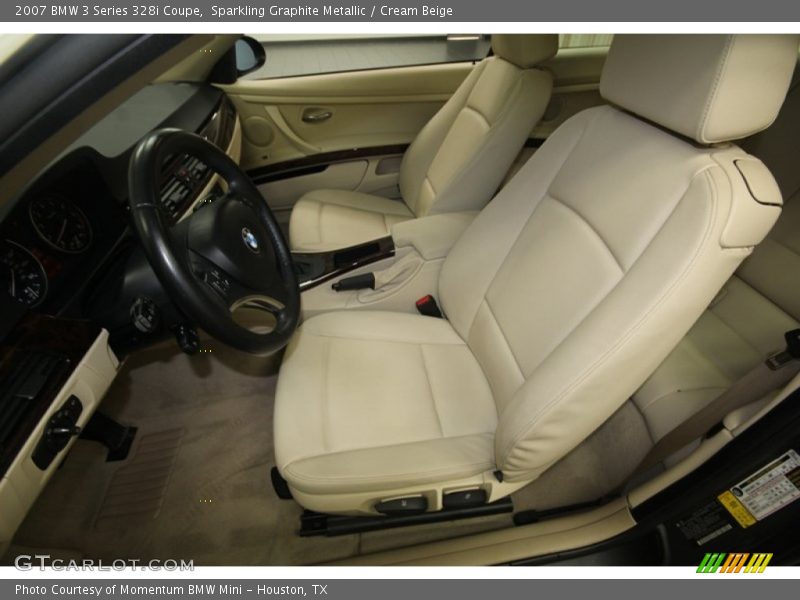 Sparkling Graphite Metallic / Cream Beige 2007 BMW 3 Series 328i Coupe