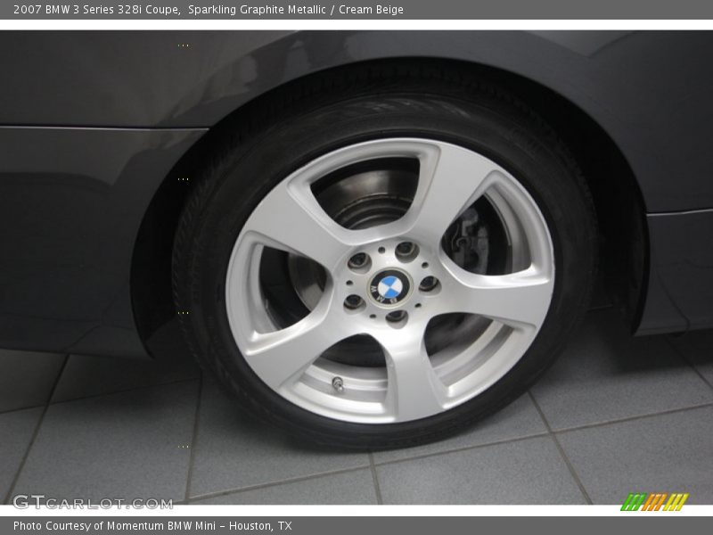 Sparkling Graphite Metallic / Cream Beige 2007 BMW 3 Series 328i Coupe