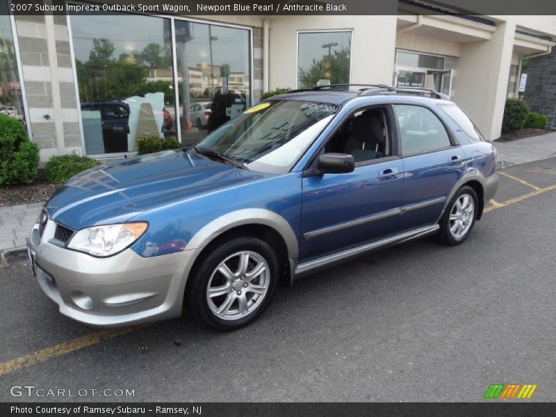 Newport Blue Pearl / Anthracite Black 2007 Subaru Impreza Outback Sport Wagon