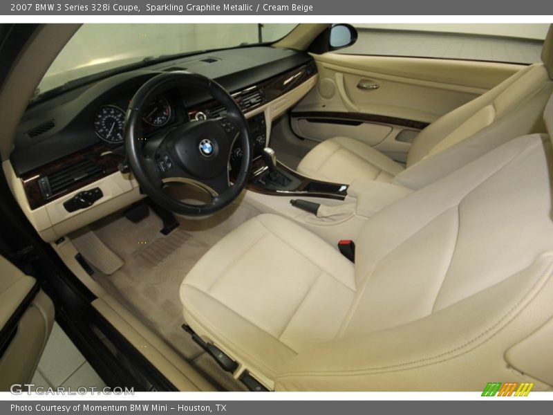 Sparkling Graphite Metallic / Cream Beige 2007 BMW 3 Series 328i Coupe