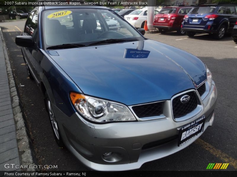 Newport Blue Pearl / Anthracite Black 2007 Subaru Impreza Outback Sport Wagon