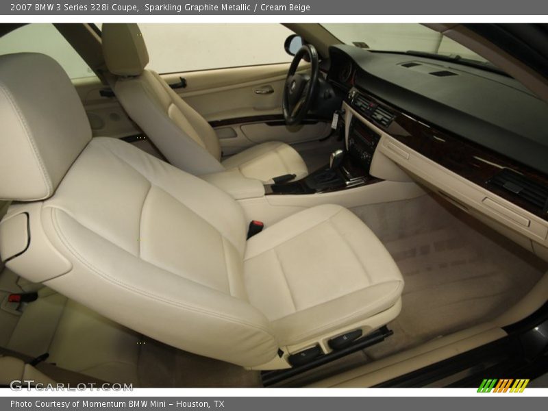 Sparkling Graphite Metallic / Cream Beige 2007 BMW 3 Series 328i Coupe