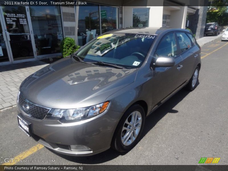 Titanium Silver / Black 2011 Kia Forte EX 5 Door