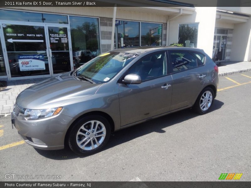 Titanium Silver / Black 2011 Kia Forte EX 5 Door