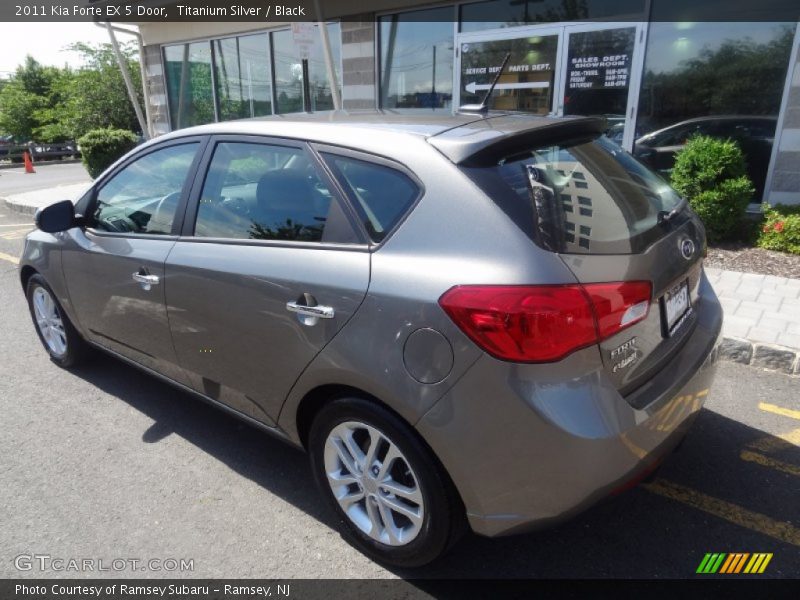 Titanium Silver / Black 2011 Kia Forte EX 5 Door