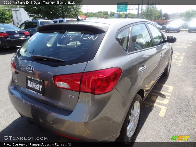 Titanium Silver / Black 2011 Kia Forte EX 5 Door