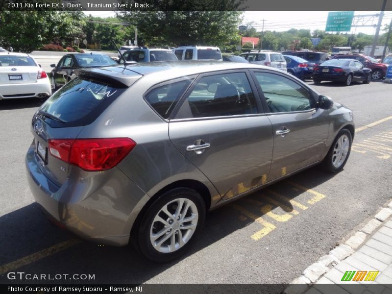 Titanium Silver / Black 2011 Kia Forte EX 5 Door