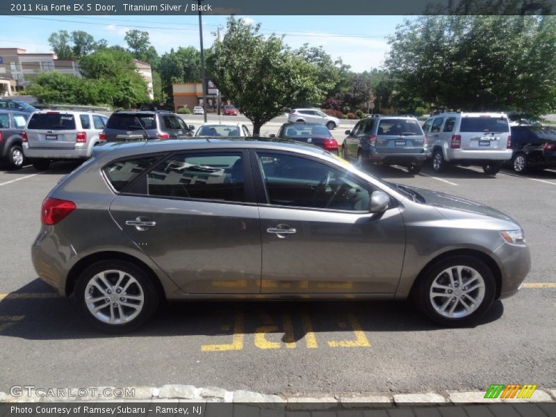 Titanium Silver / Black 2011 Kia Forte EX 5 Door