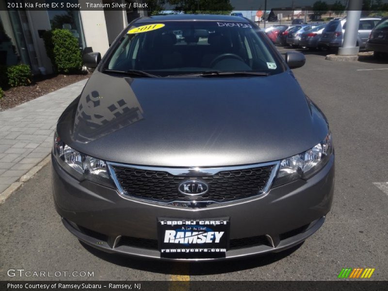 Titanium Silver / Black 2011 Kia Forte EX 5 Door
