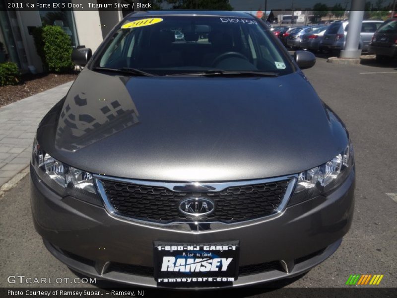 Titanium Silver / Black 2011 Kia Forte EX 5 Door