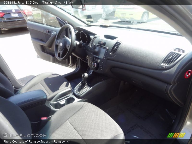 Titanium Silver / Black 2011 Kia Forte EX 5 Door