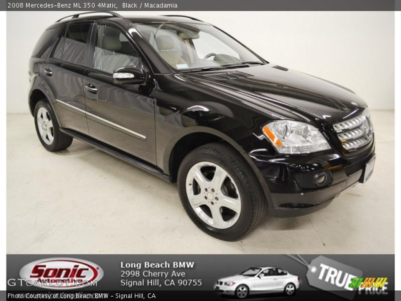 Black / Macadamia 2008 Mercedes-Benz ML 350 4Matic
