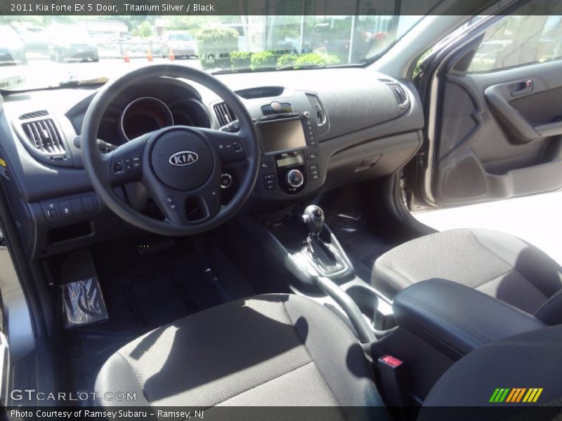 Titanium Silver / Black 2011 Kia Forte EX 5 Door