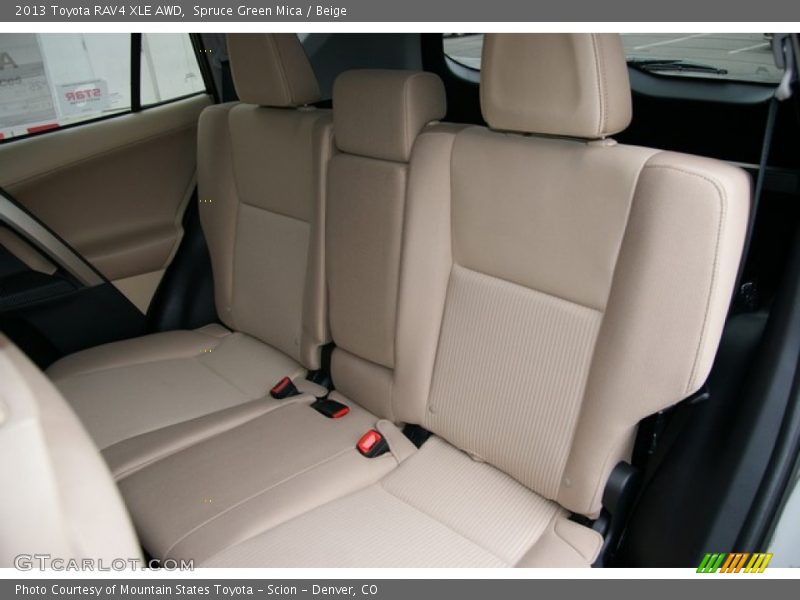Spruce Green Mica / Beige 2013 Toyota RAV4 XLE AWD